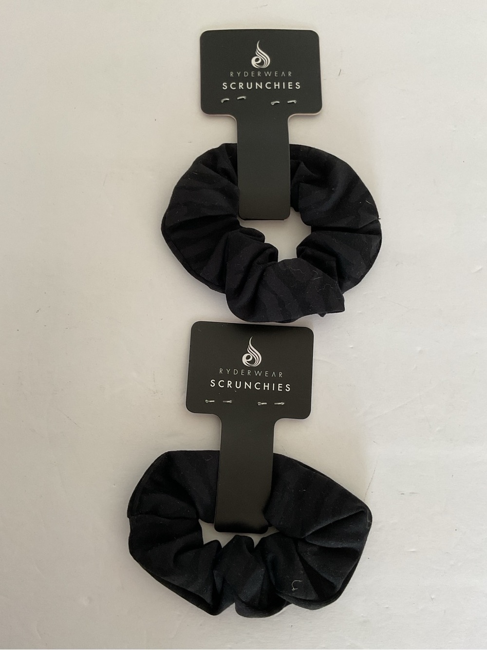 Ryderwear Wild Zebra Black Scrunchies NWT SET OF TWO